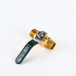 Brass Ball Valve Model 101 Double Male Thread (M/M) 1/4(DN8) 0-120℃ for gas (SS handle) OEM