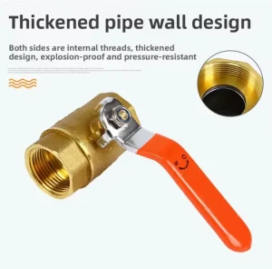 Brass Ball Valve Model 101 Internal Threaded Manual Stop for Water Piping Systems