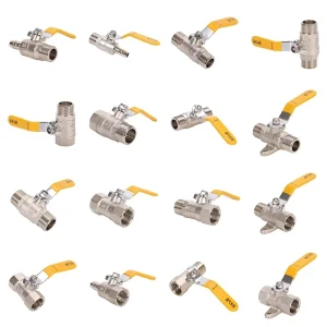 Brass Ball Valve Supplier Plumbing Water Gas Pipeline Ball Valve Yellow Long Handle Ball Valve