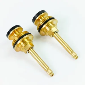 Brass Cartridge for Toilet Flush Valve Universal Replacement Core with Rubber Seals for Bathroom Flushing Valve