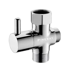 Brass Chrome Bidet Sprayer T Adapter Shutoff Valve with Water Flow Control OEM for Bidet