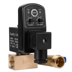 Brass Electronic Timed Shutoff Drain Valve 220V Automatic Water Solenoid Valve for Air Compressor System