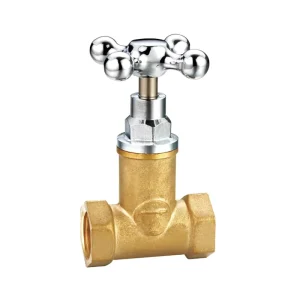 Brass Globe Valve Chrome Plated Handle Threaded Water Shutoff Valve for Industrial Plumbing
