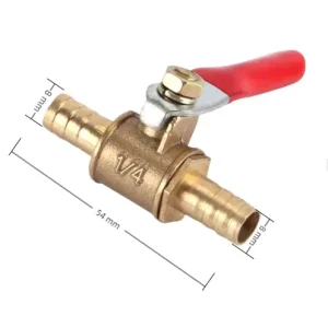 Brass Hose Barb Fitting Adapter 1/4″ Male Thread to 6mm 8mm 10mm Tube for Pneumatic Air Water Line and Ball Valve Connection