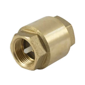 Brass In-Line Spring Check Valve 1/2” & 3/4” Female NPT Thread Anti-Backflow Water Control Valve