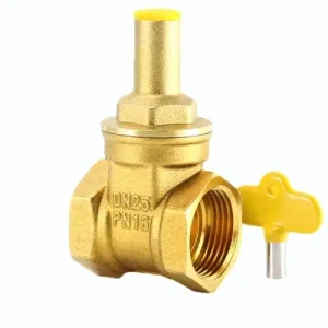 Brass Lockable Gate Valve DN15 DN50 PN16 Full Bore Lock Wing Water Supply Meter Box Potable Water WRAS NSF61 CE China