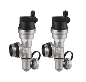 Brass Manifold 1 2 1 Port Size 110C 16bar Thermostatic Drain Valve for Underfloor Heating