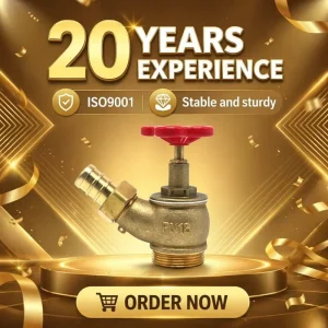Brass Manual Fire Hydrant Angle Ball Valve Firefighting Equipment Accessory