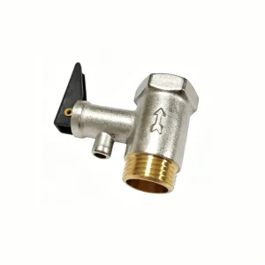 Brass Manual Safety Valve for Water Heater Threaded Connection High Temperature Medium Structure 1/2 Inlet 3 Year Warranty