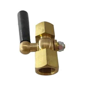 Brass Manual Shutoff Pressure Gauge with 1/4 Inch BSPP Thread