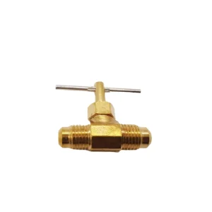 Brass Needle Valve 180 Degree Flare X Flare NBR Seal 1/4″ Port Size Model WL033 OO S