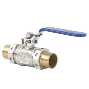 Brass Nickel Plated Copper Ball Valve with Butterfly Handle for Water Gas Oil Products