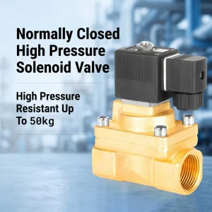 Brass Normally Closed Solenoid Valve High Pressure Resistance Solenoid Valve for High Pressure Water Air Gas Liquid Pipeline