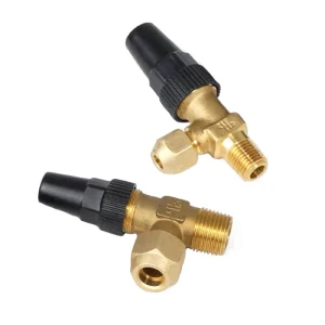 Brass Right-Angle Shut-Off, Globe, Check, and Air-Actuated Quick-Closing Valve for Air Conditioners