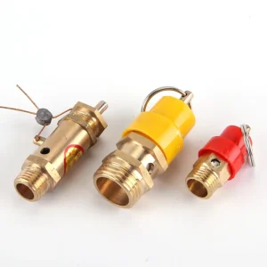 Brass Spring Ball Type Pneumatic Safety Valve Pressure Relief 8 Bar Automatic Exhaust Outlet Air Compressor 1/4″ 1″ Gas Threaded