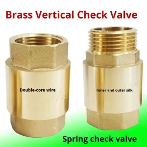 Brass Spring Vertical Check Valve 1 2″-2″ Forged Water Electrical Equipment Male female Threads Check Valve
