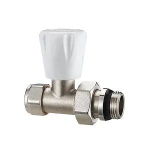 Brass Straight Radiator Valve Water Shutoff Valve for Home Heating Radiator