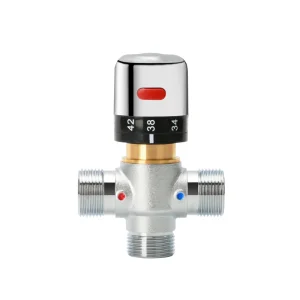 Brass Thermostatic Mixing Valve with Temp Selection for Water Temperature Control Hotel Use Floor Heating Parts