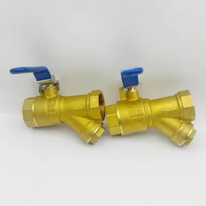 Brass Y Strainer Ball Valve Thickened Full Copper Filter Valve for Gas Air Conditioner Heating Manifold DN25 DN20 Thread