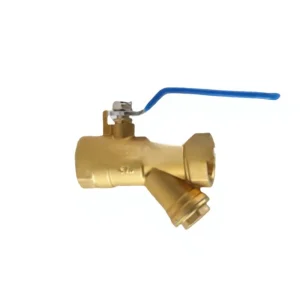 Brass Y strainer Ball Valve for Central Air Conditioning Heating Water Use Corrosion Resistant Copper Valve Threaded Connection