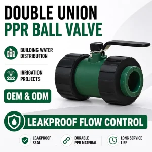 Building Water Distribution Irrigation Projects Double Union PPR Ball Valve Heat Fusion Connection Leak Proof Valve Manufacturer