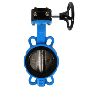 Butterfly Valve DN300 Ductile Iron Valve Body Nickel Plated Centerline Design Soft Rubber Seal Manual Worm Gear Operation