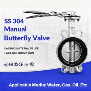 Butterfly Valve Double Flange DN32-DN2000 for Water Gas Oil with High Temperature Resistance