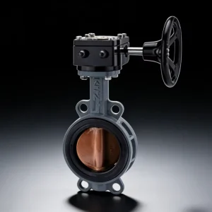 Butterfly Valve Manual Worm Gear Vertical Plate Wafer DN100 DN150 for Oxygen Water Air Oil