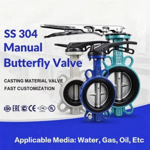 Butterfly Valve Seal Ductile Iron Electric High Temperature Oil Wafer Butterfly Valve for Water Treatment