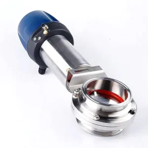 Butterfly Valve with Intelligent Pneumatic Actuator Sanitary Grade 304/316L Stainless Steel