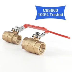 C83600 Bronze Ball Valve 2 Piece Full Port 600PSI NPT Marine Grade Lead Free Valve Factory