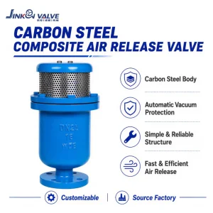 CARX Carbon Steel Composite Air Release Valve for Water Pipe PN10 PN16 Flanged Automatic Exhaust Valve