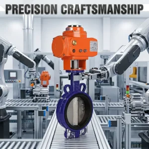 CE Certified Anti-explosion Electric Actuator Stable Pipeline Operation Cast Iron Water Supply Clamp Butterfly Valve