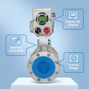 CE Certified Stable Automatic Actuator Carbon Steel 304 Flange DN25 Water Medium OEM Custom Industrial Flange Ball Valve