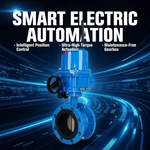 CE Certified Stable Electric Actuation Multi Fluid Compatible Anti Corrosion Flanged Butterfly Valve