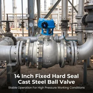 CE ISO9001 Certified Industrial Grade 14 Inch Cast Steel Ball Valve Flange Connection Durable Fixed Stem Ball Valve CF8 Body