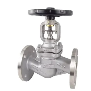 CF8 Manual Control Globe Valve Bellows Seal 2in DN50 PN16 PN25 Flange Type OEM Shutoff for Hot Oil High Temperature Steam and Water