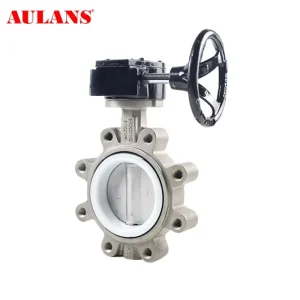 CF8 Stainless Steel Body Worm Wheel Operated Lug Type Butterfly Valve