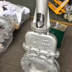 CF8 Stainless Steel Knife Gate Valve Slurry Cut Off Valve Chemical Waste Water Pipeline