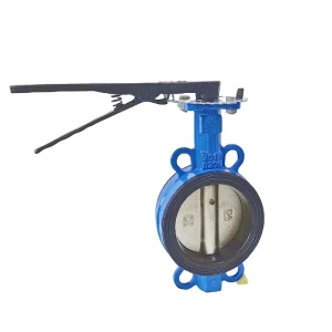 CI Manual 2 inch DN50 Rubber Seated Water Butterfly Valve with Handle EPDM Rubber Seal Manufacture