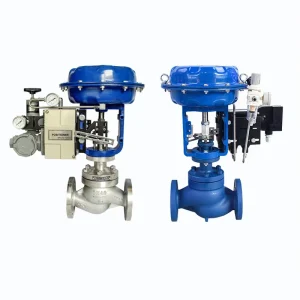COVNA 2 Way Diaphragm Operated Pneumatic Water Flow Rate Steam Globe Control Valve with 4 20mA YTC Smart Positioner