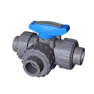 CPVC Manual Floating Three-Way Ball Valve T-Type L-Type Diverter Anti-Corrosion DN15-DN50 Socket Connection FPM Sealing