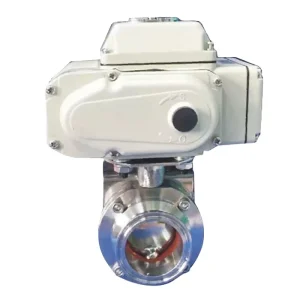 CW810 K Stainless Steel Series Clip Type 2 2 Way Electric Sanitary Centerline Butterfly Valve