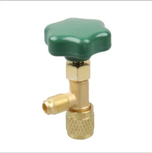 Cap Tap Valve CT 341 Needle Manual Gas Stop for Freon Bottles R22 R134 R410 Medium Temperature Brass Body Inch Port OEM