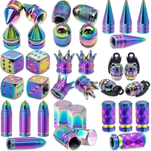 Car and Motorcycle Colorful Aluminum Alloy Valve Stem Caps
