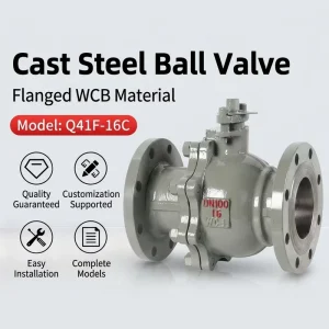 Carbon Steel Ball Valve WCB Q41F PN16 Flanged Floating Ball Valve Full Bore DN15 to DN200