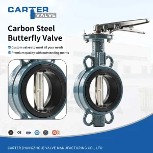 Carbon Steel Butterfly Valve A216 WCB Wafer Type Electric Pneumatic Actuator EPDM Soft Seal Water Gas ANSI Class 150 OEM