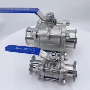 Carbon Steel Sanitary Non Retention 3 Pc Manual Ball Valve 1/2 200 psi NPT ISO/DIN Compatible OEM SYBV-1106 FPM