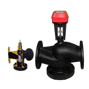 Cast Iron Body Electric Valve 4 20mA 0 10V Modulating Control Valve For HVAC Heating