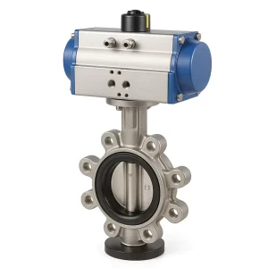 Cast Iron Lug-Type Butterfly Valve Pneumatic Actuator EPDM Seat (CF8M) Manual Water Applications DN50-DN1200 ISO9001 Certified